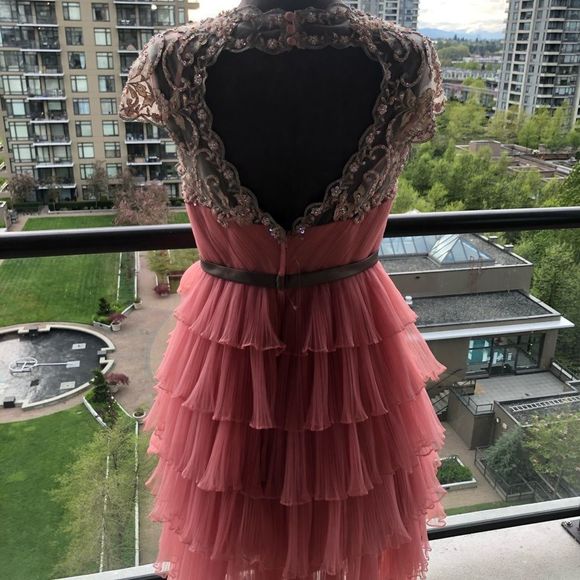 Stunning Pink Tiered Tulle Dress - Picture 2 of 7